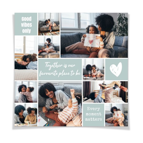 Poster collage 40 x 40 cm Matt