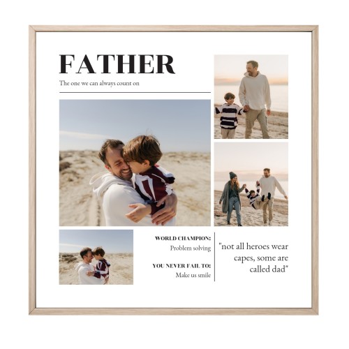 Framed Collage Poster 40 x 40 cm Natural Framed Collage Poster 40 x 40 cm Natural