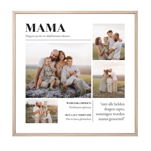 Ingekaderde Poster 40 x 40 cm Hout Ingekaderde Poster 40 x 40 cm Hout