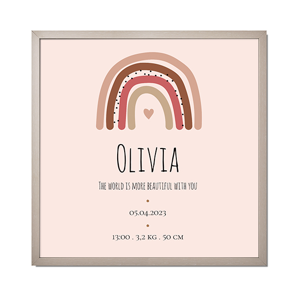 Foto-Collage mit Rahmen 40 x 40 cm Taupe Foto-Collage mit Rahmen 40 x 40 cm Taupe