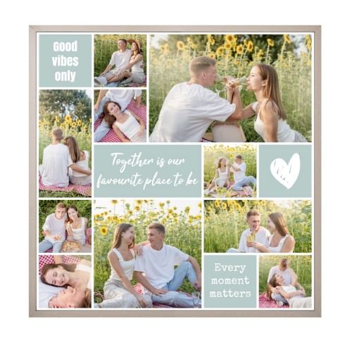 Indrammet plakat 40 x 40 cm Muldvarp 