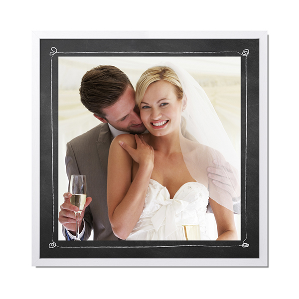 Framed Collage Poster 40 x 40 cm White