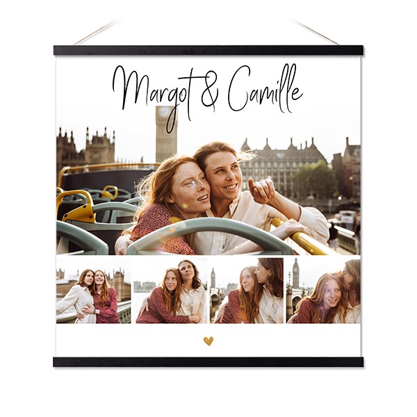 Poster with Magnetic hanger 40 x 40 cm Black