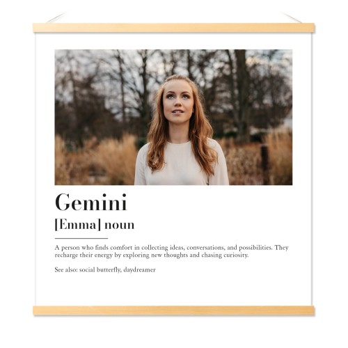 Poster met magnetische hanger 40 x 40 cm Hout