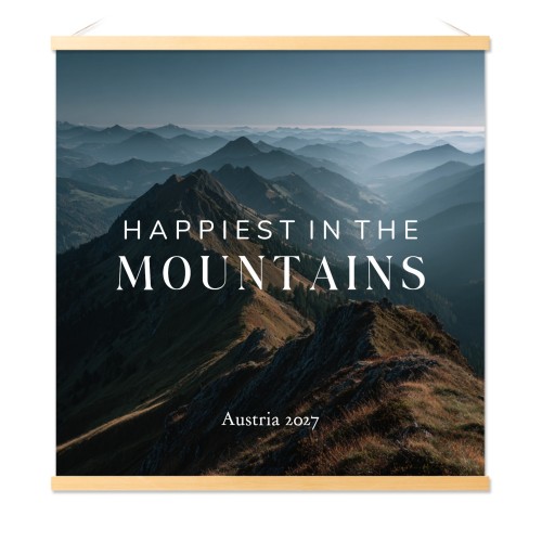 Plakat med Plakatophæng 40 x 40 cm Træ