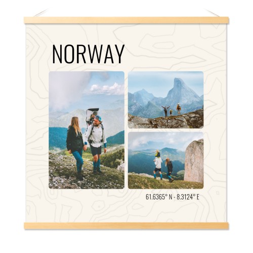 Plakat med Plakatophæng 40 x 40 cm Træ Plakat med Plakatophæng 40 x 40 cm Træ