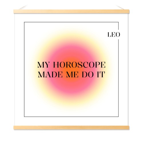 Poster avec support magnétique 40 x 40 cm Bois naturel