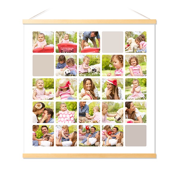 Poster with Magnetic hanger 40 x 40 cm Wood