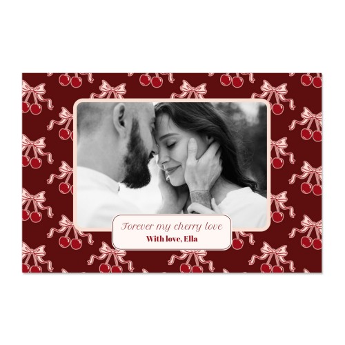 Vintage Cherry Love Text - Only