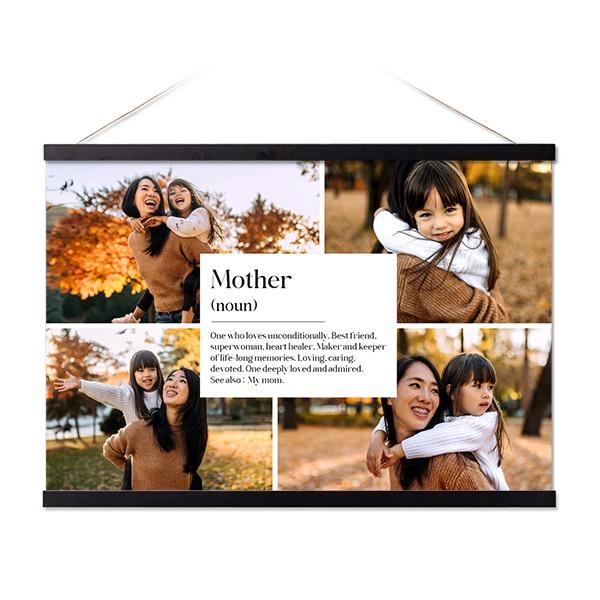 Poster met magnetische hanger 60 x 40 cm Zwart Poster met magnetische hanger 60 x 40 cm Zwart