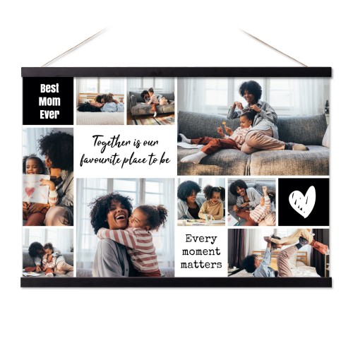 Plakat med Plakatophæng 60 x 40 cm Sort