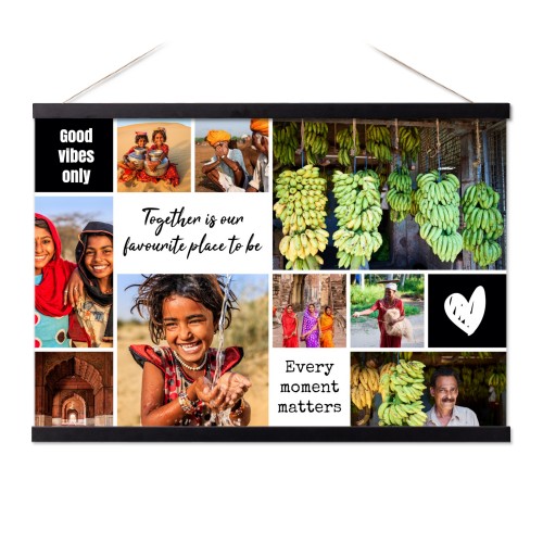 Poster with Magnetic hanger 60 x 40 cm Black