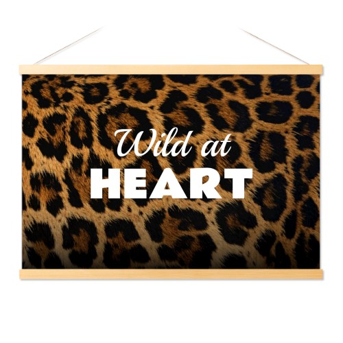 Poster met magnetische hanger 60 x 40 cm Hout