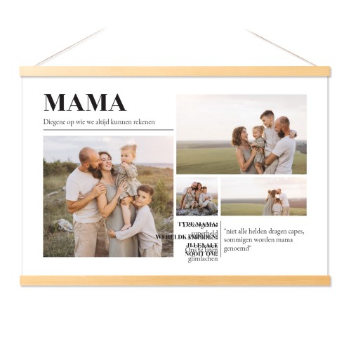 Poster met magnetische hanger 60 x 40 cm Hout Poster met magnetische hanger 60 x 40 cm Hout