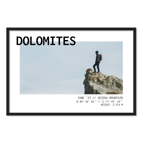 Indrammet plakat 40 x 60 cm Sort