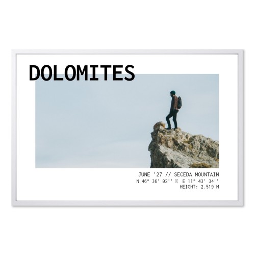 Indrammet plakat 40 x 60 cm Vit