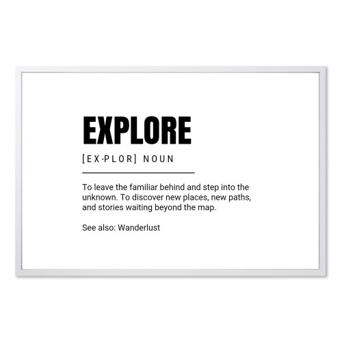 Indrammet plakat 40 x 60 cm Vit