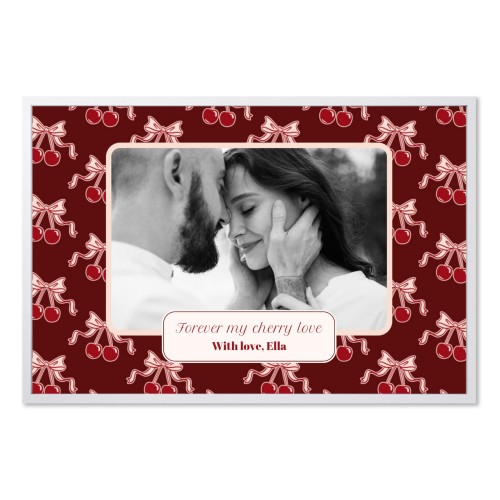 Vintage Cherry Love Text - Only