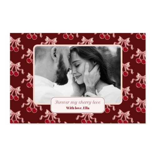 Vintage Cherry Love Text - Only