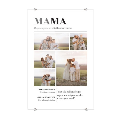 Foto op acrylglas 40 x 60 cm