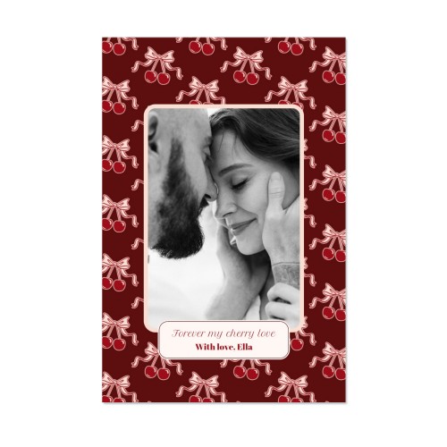 Vintage Cherry Love Text - Only