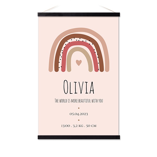 Poster with Magnetic hanger 40 x 60 cm Black