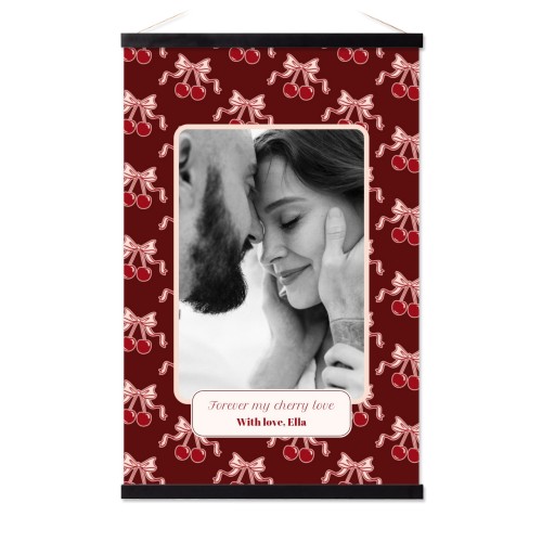 Vintage Cherry Love Text - Only