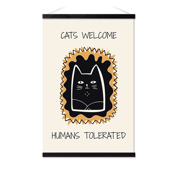 Poster with Magnetic hanger 40 x 60 cm Black