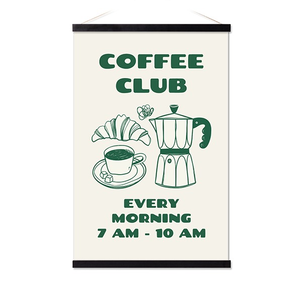 Poster with Magnetic hanger 40 x 60 cm Black