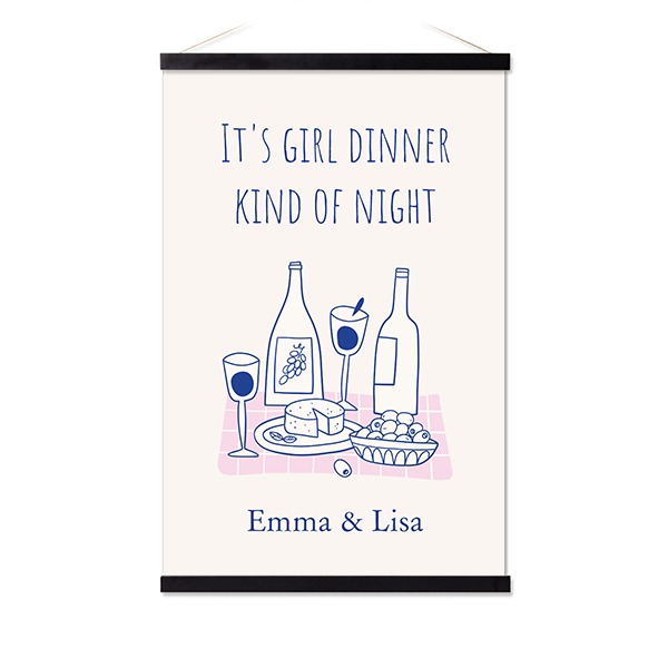 Poster with Magnetic hanger 40 x 60 cm Black
