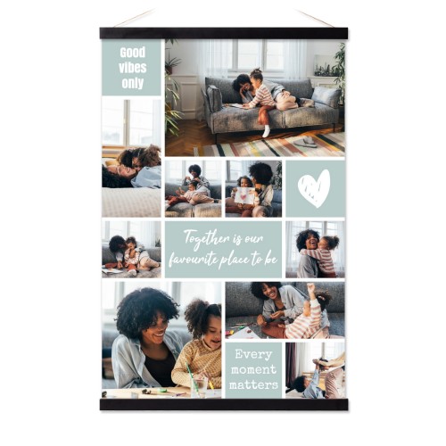 Fotoposter met magnetische hanger 40 x 60 cm Zwart