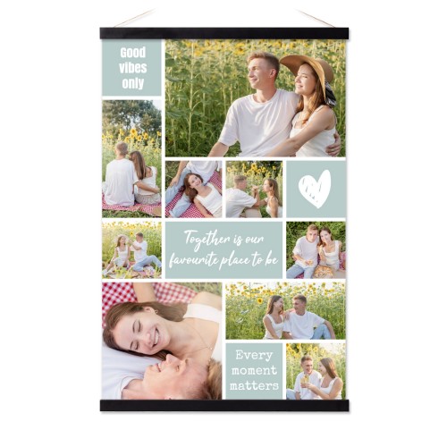 Fotoposter met magnetische hanger 40 x 60 cm Zwart