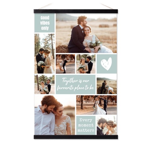 Fotoposter met magnetische hanger 40 x 60 cm Zwart