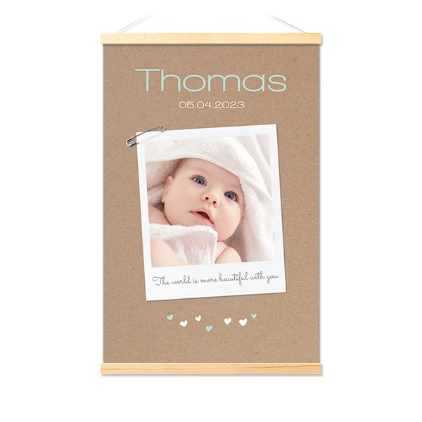 Plakat med Plakatophæng 40 x 60 cm Træ