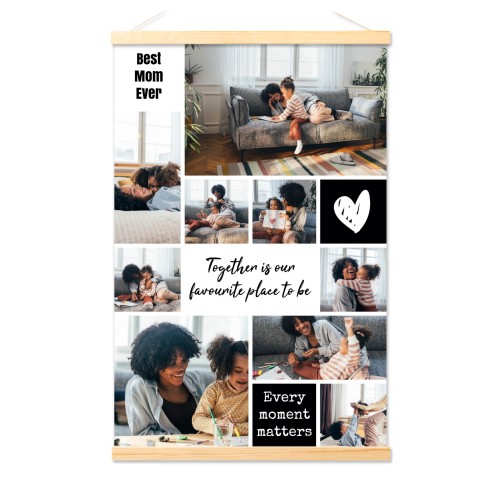 Poster avec support magnétique 40 x 60 cm Bois naturel