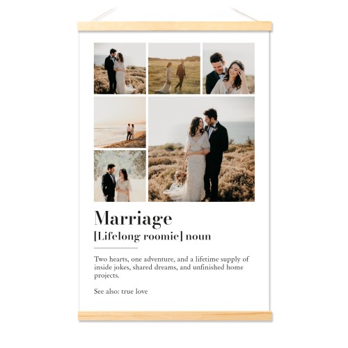 Poster avec support magnétique 40 x 60 cm Bois naturel