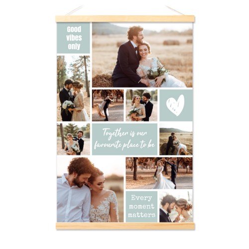 Poster avec support magnétique 40 x 60 cm Bois naturel