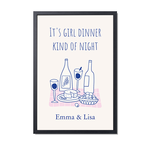 Innrammet poster 40 x 60 cm Svart