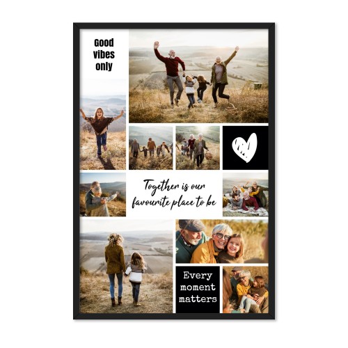 Innrammet poster 40 x 60 cm Svart