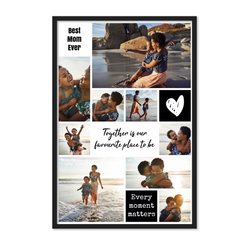Inramad poster 40 x 60 cm Svart