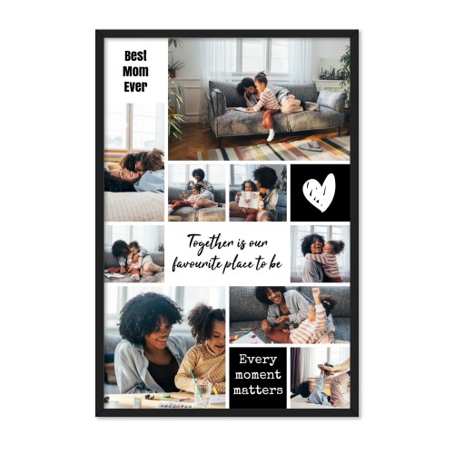 Innrammet poster 40 x 60 cm Svart