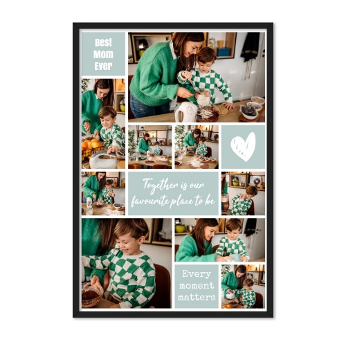 Framed Collage Poster 40 x 60 cm Black