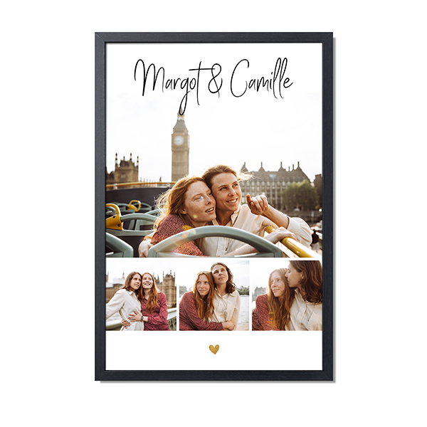Framed Collage Poster 40 x 60 cm Black
