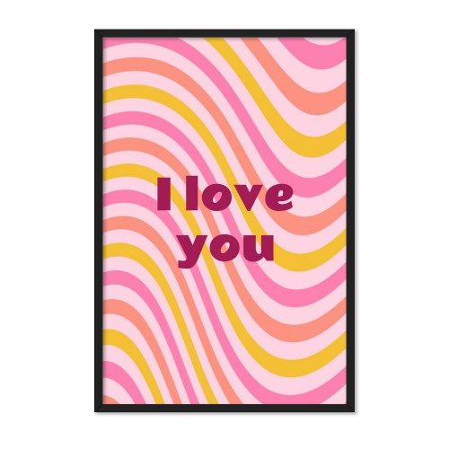 Inramad poster 40 x 60 cm Svart