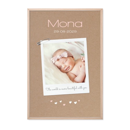 Foto-Collage mit Rahmen 40 x 60 cm Naturel