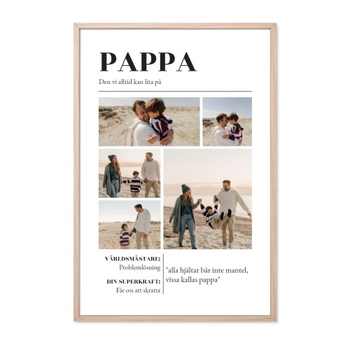 Inramad Poster 40 x 60 cm Trä