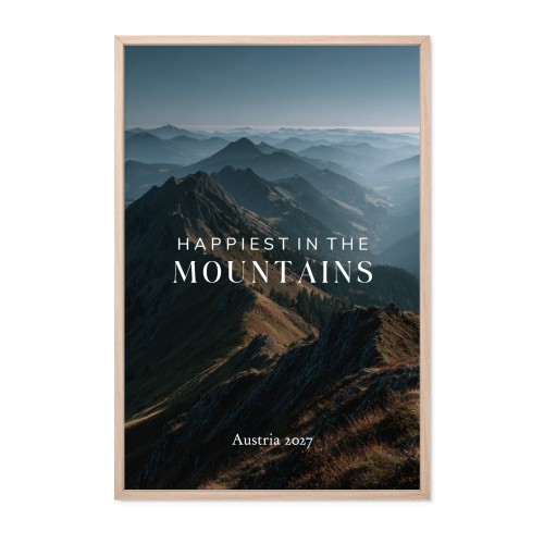 Framed Collage Poster 40 x 60 cm Natural