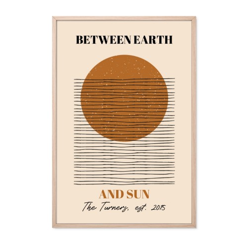 Framed Collage Poster 40 x 60 cm Natural