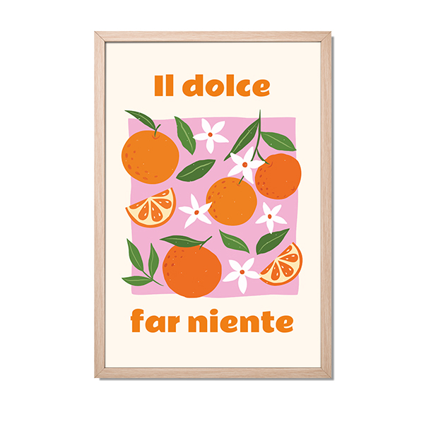 Framed Collage Poster 40 x 60 cm Natural
