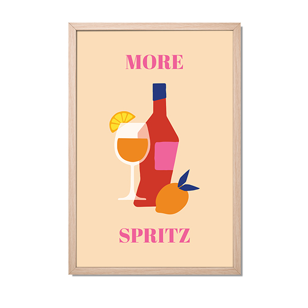 Framed Collage Poster 40 x 60 cm Natural
